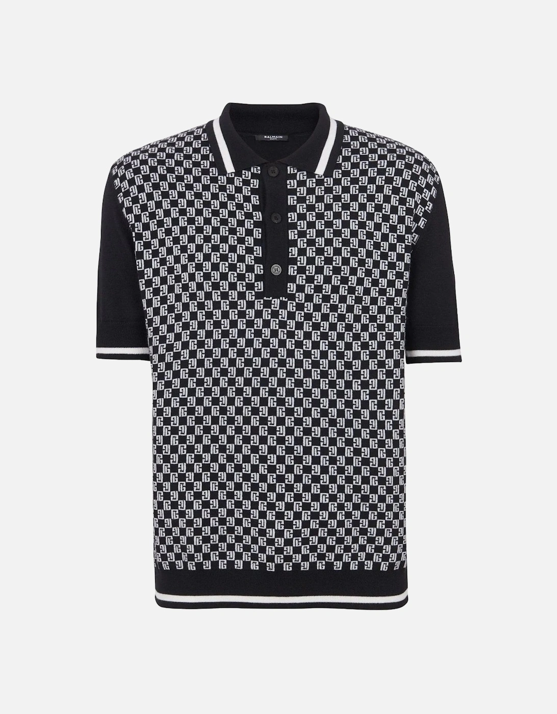 Mini Monogram Wool Polo Black, 6 of 5