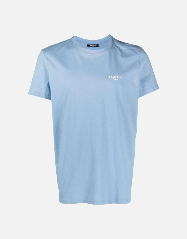 Classic Fit Flock T-shirt Blue