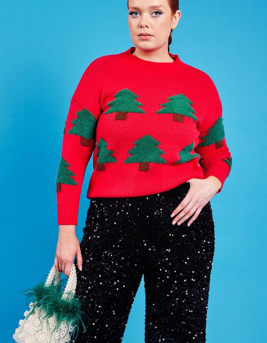 Cashmere Blend Christmas Tree Jumper, 5 of 4