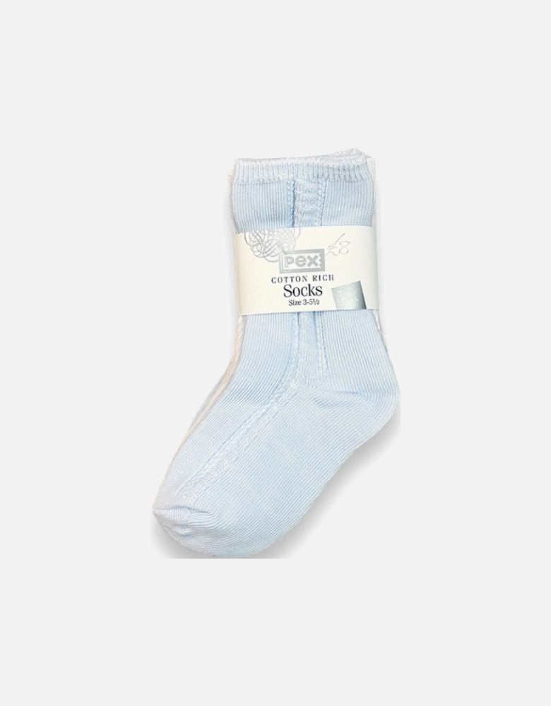 Blue + White 5 Pack Socks