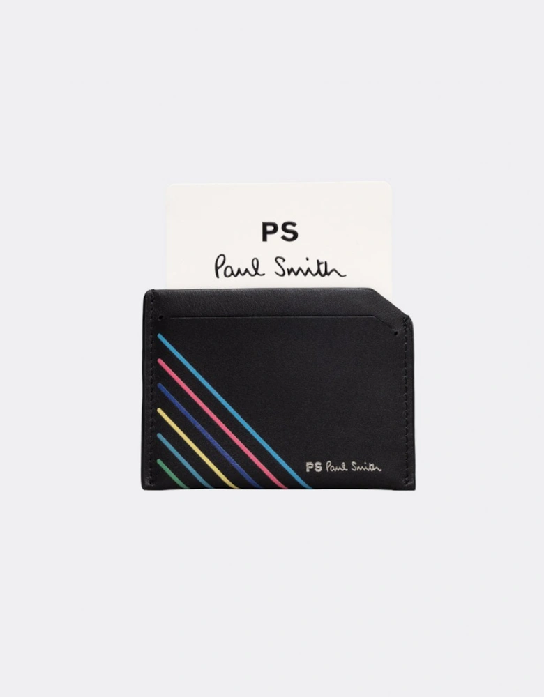 Mens Script Logo Leather Card Holder