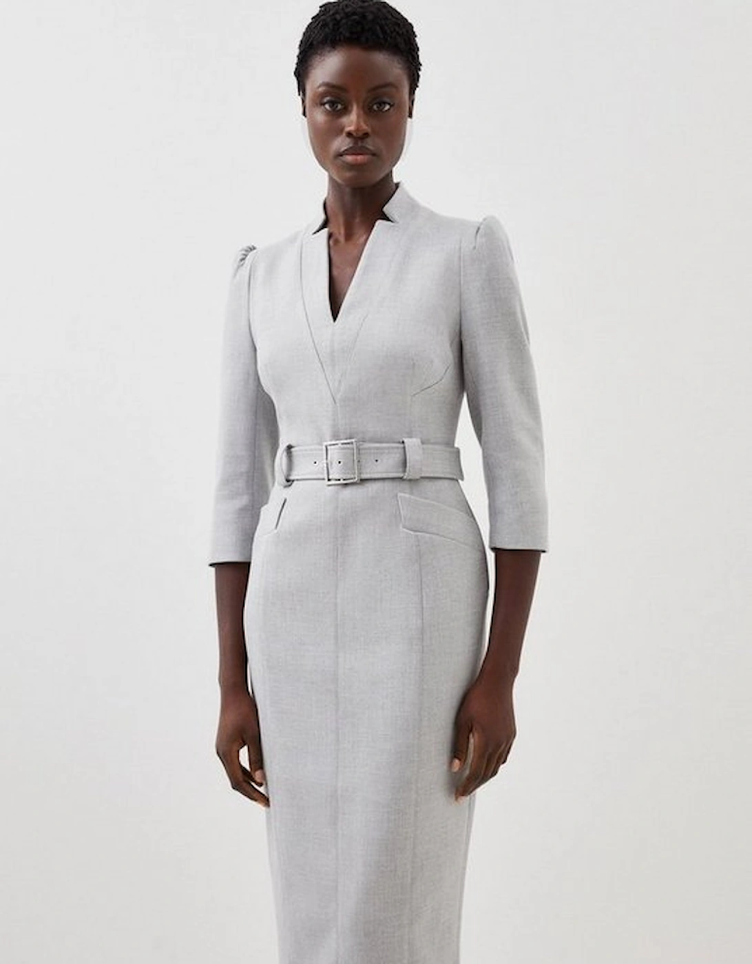 Petite Forever Belted Pencil Midi Dress, 4 of 3