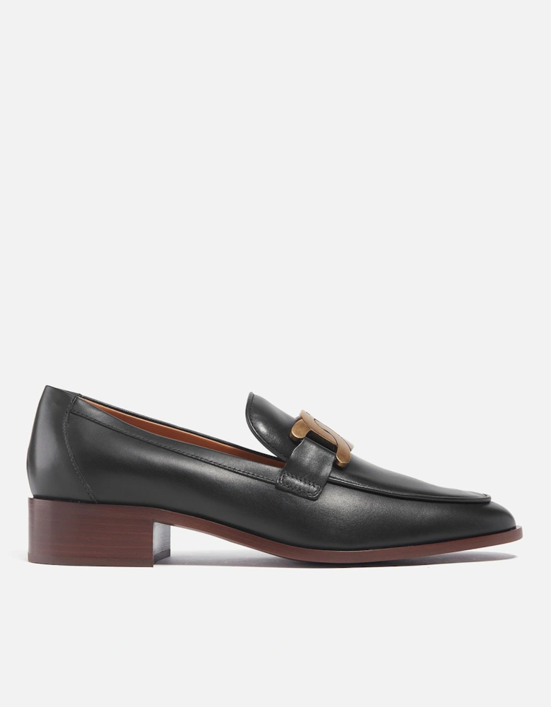Women's Leather Heeled Loafers - - Home - Women's Leather Heeled Loafers
