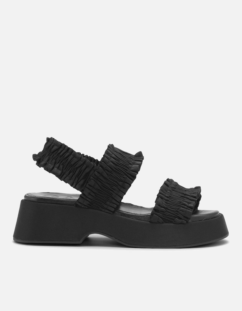 Women's Ruched Satin Flatform Sandals - - Home - Brands - - Women's Ruched Satin Flatform Sandals