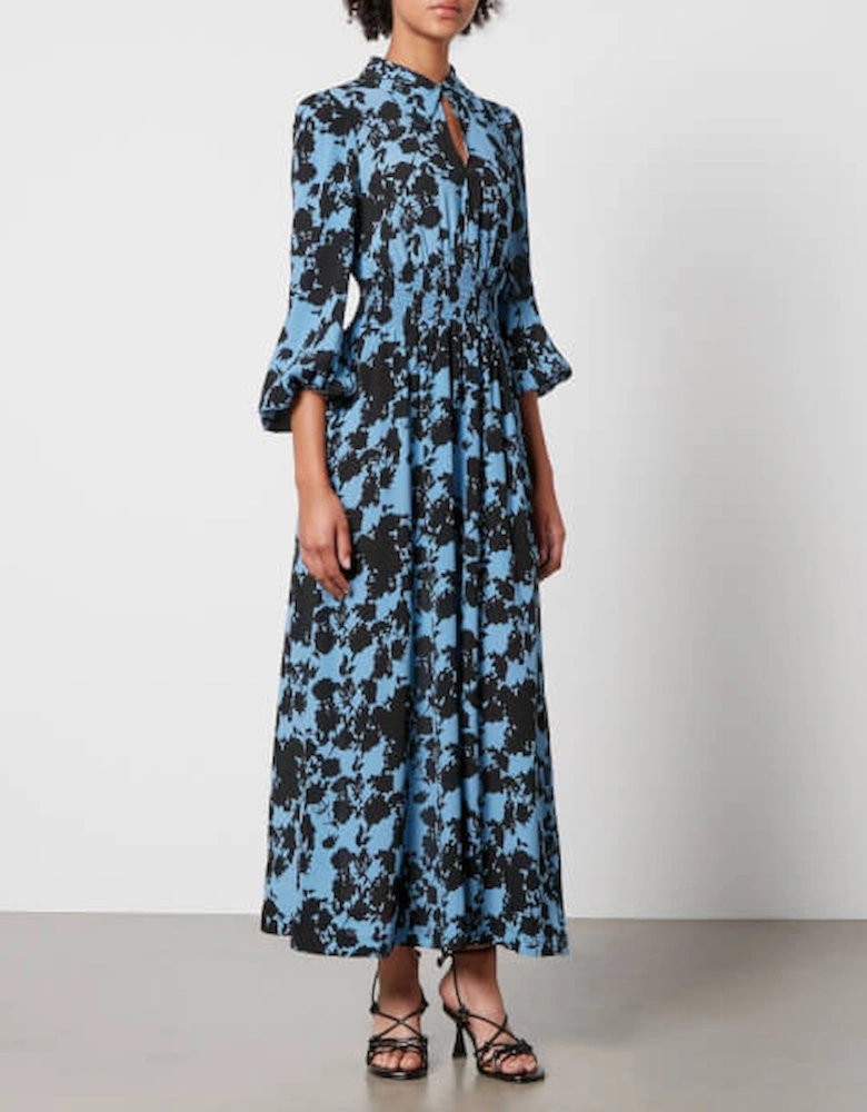 Amber Floral-Print Georgette Midi Dress