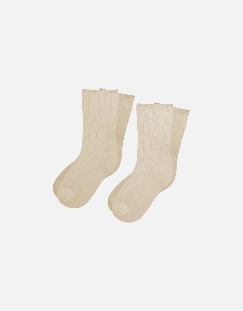 Tan 2 Pack Knee Socks