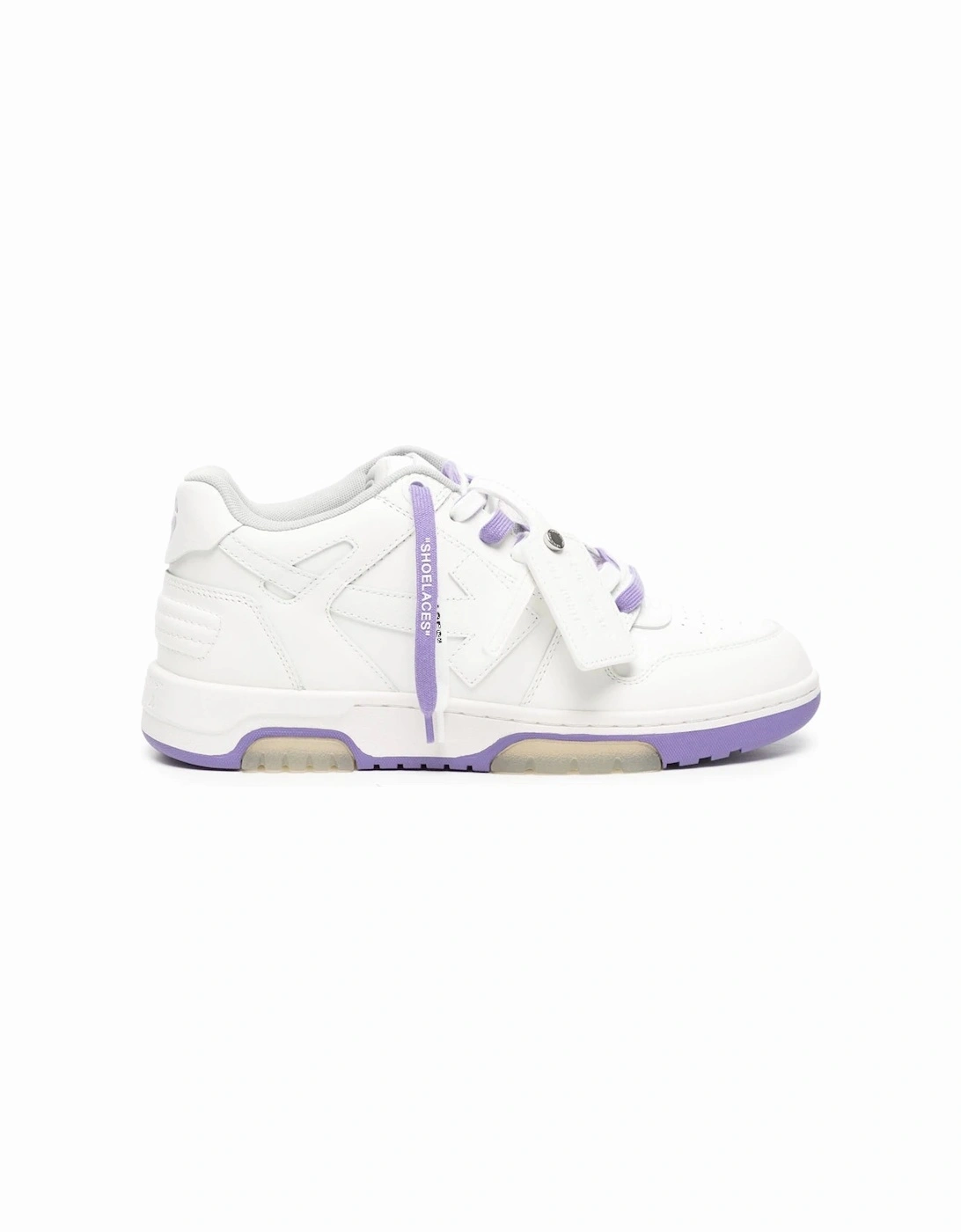 Out of Office Sartorial Stitched Leather Trainers White & Lilac Purple, 5 of 4