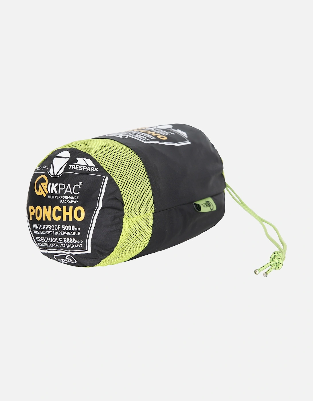 Qikpac Unisex Hooded Waterproof Packaway Poncho