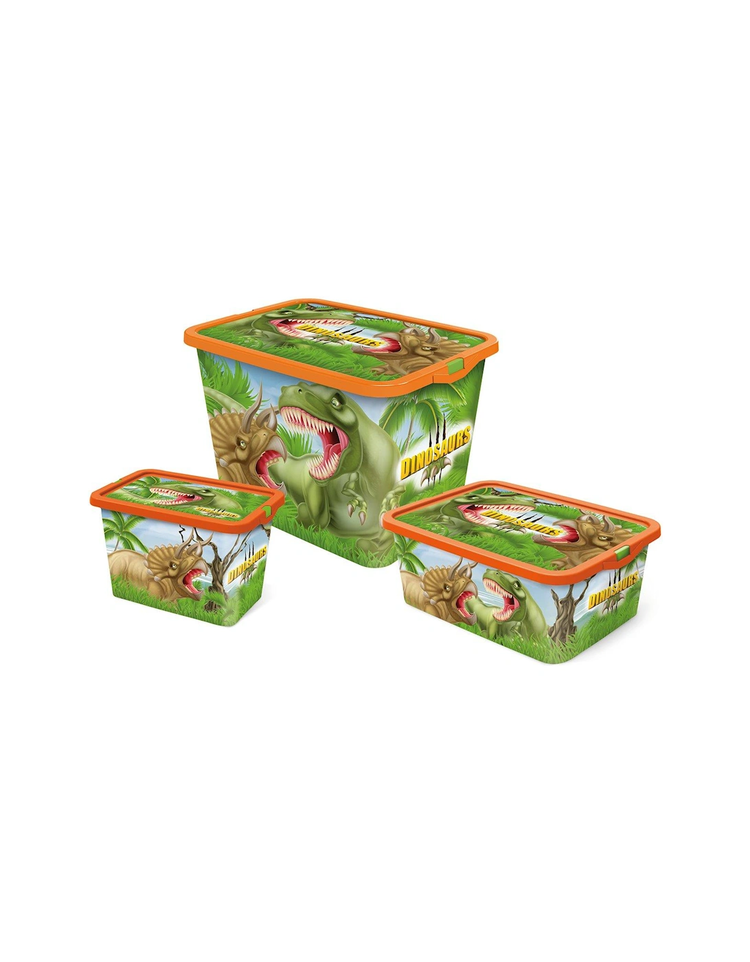 Set Of 3 Dinosaurs Storage Boxes, 2 of 1