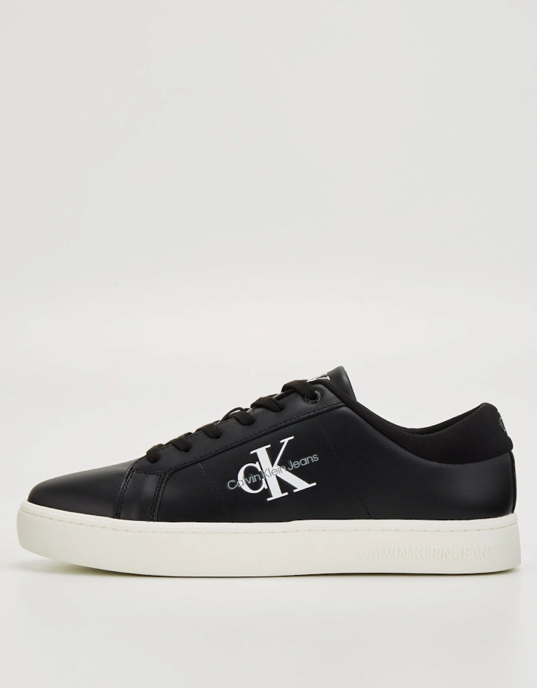 Classic Cupsole Low Leather Trainer - Black/white