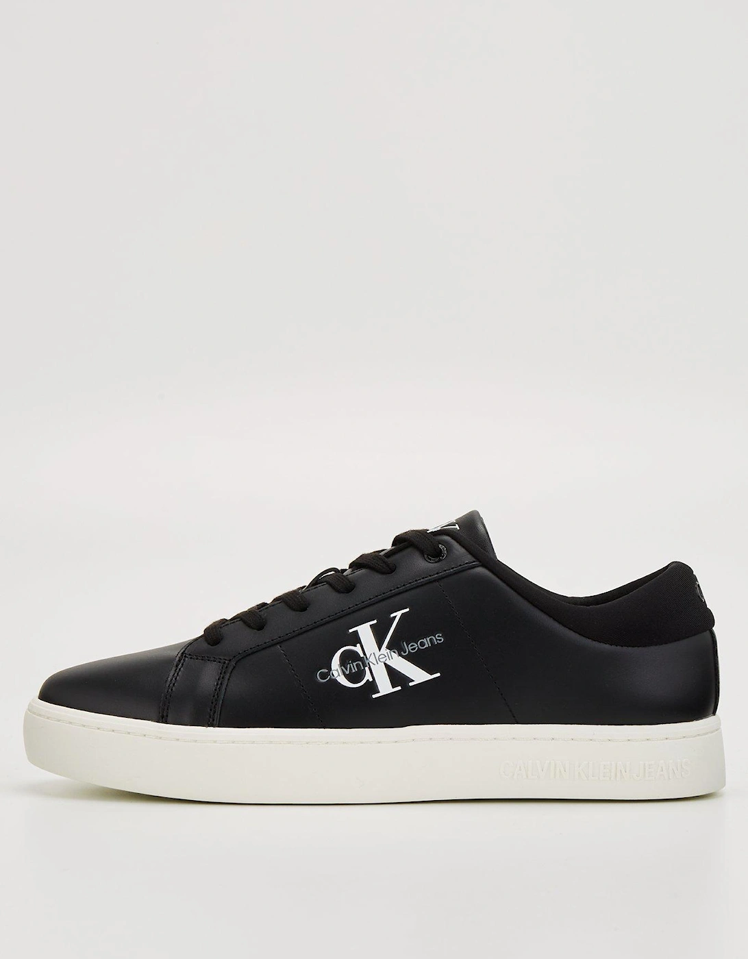Classic Cupsole Low Leather Trainer - Black/white, 3 of 2