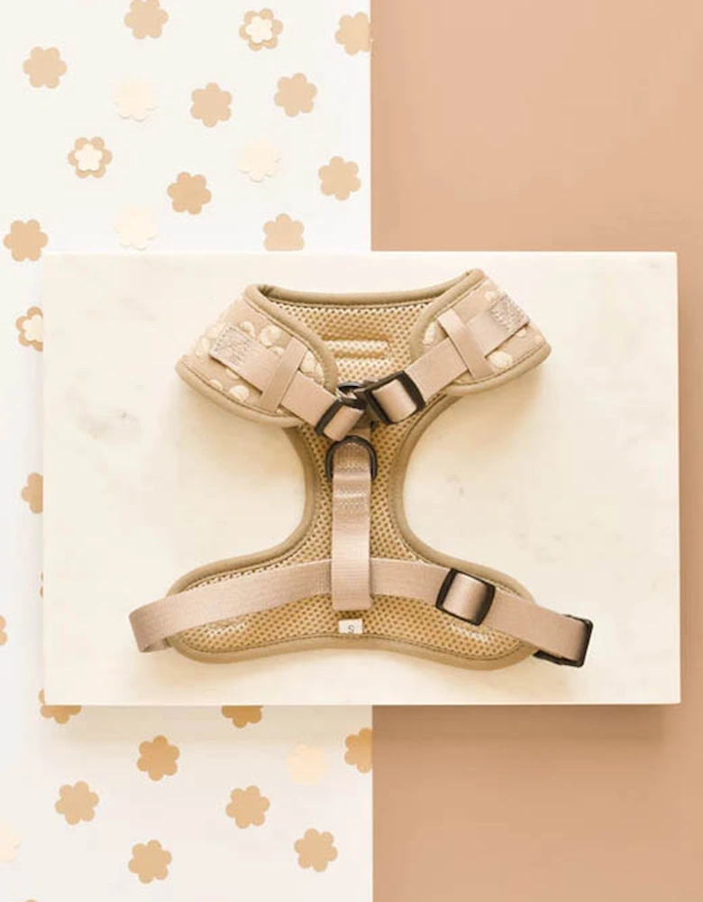 Luxe Adjustable Neck Harness - Mocha Flower