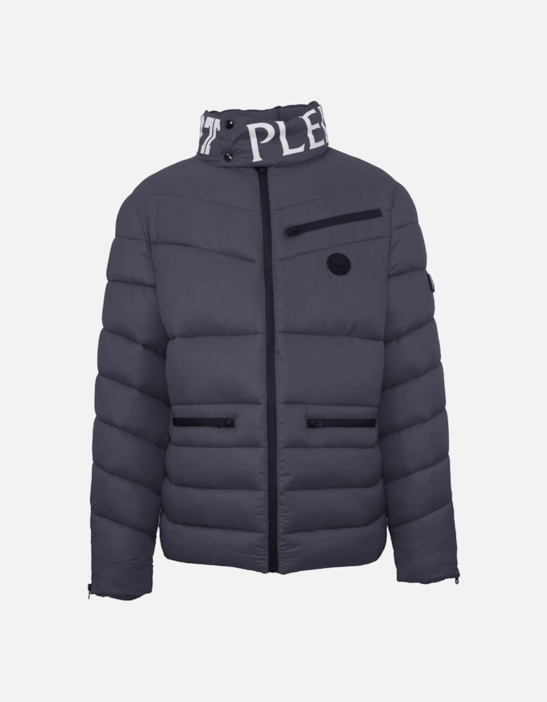 Plein Sport Padded Bold Logo Grey Jacket