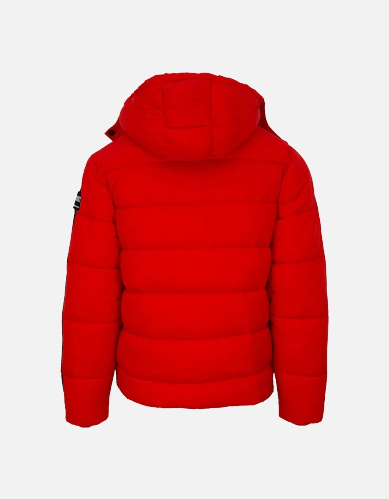 Plein Sport Padded Small Circular Logo Red Jacket