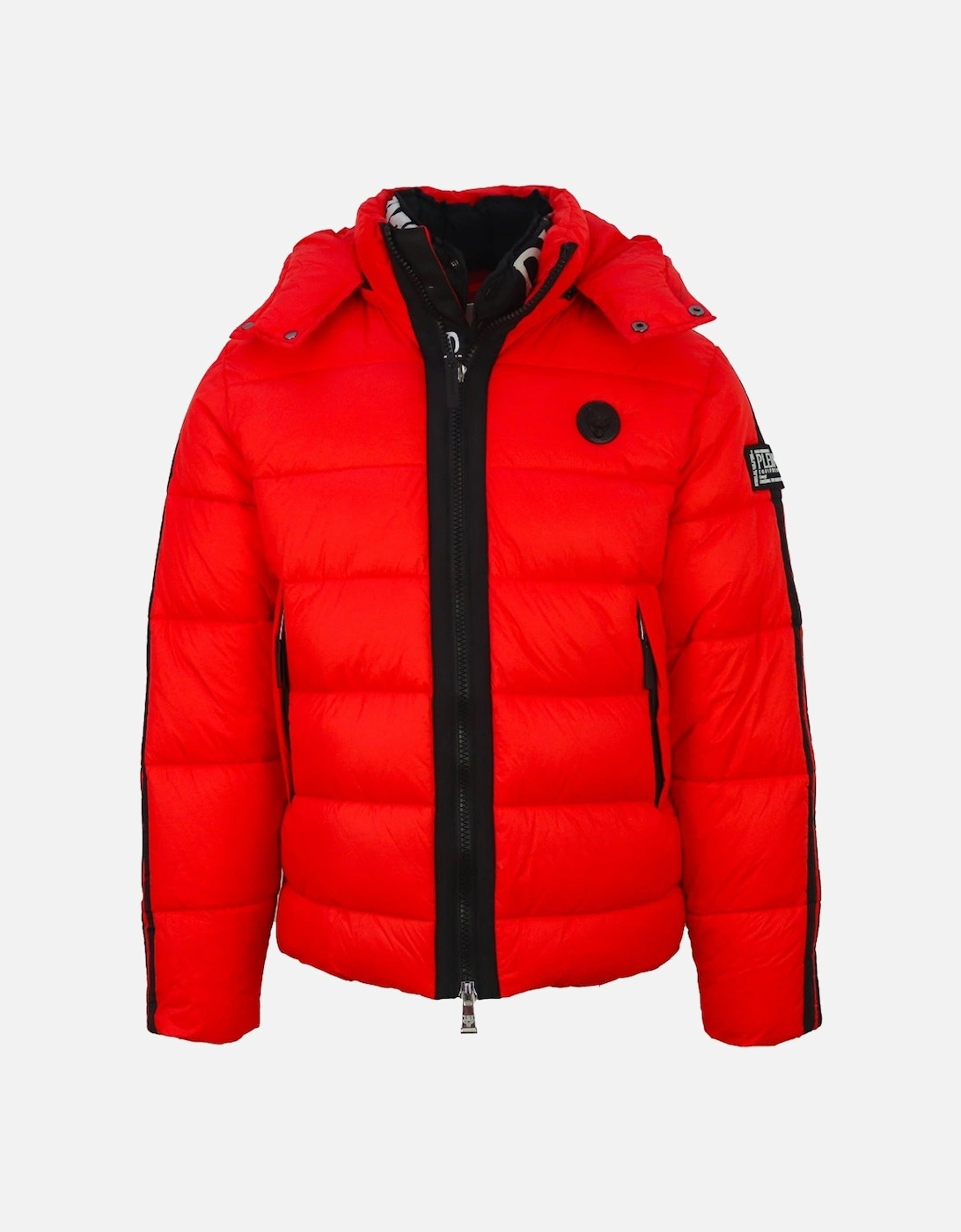 Plein Sport Padded Small Circular Logo Red Jacket, 3 of 2