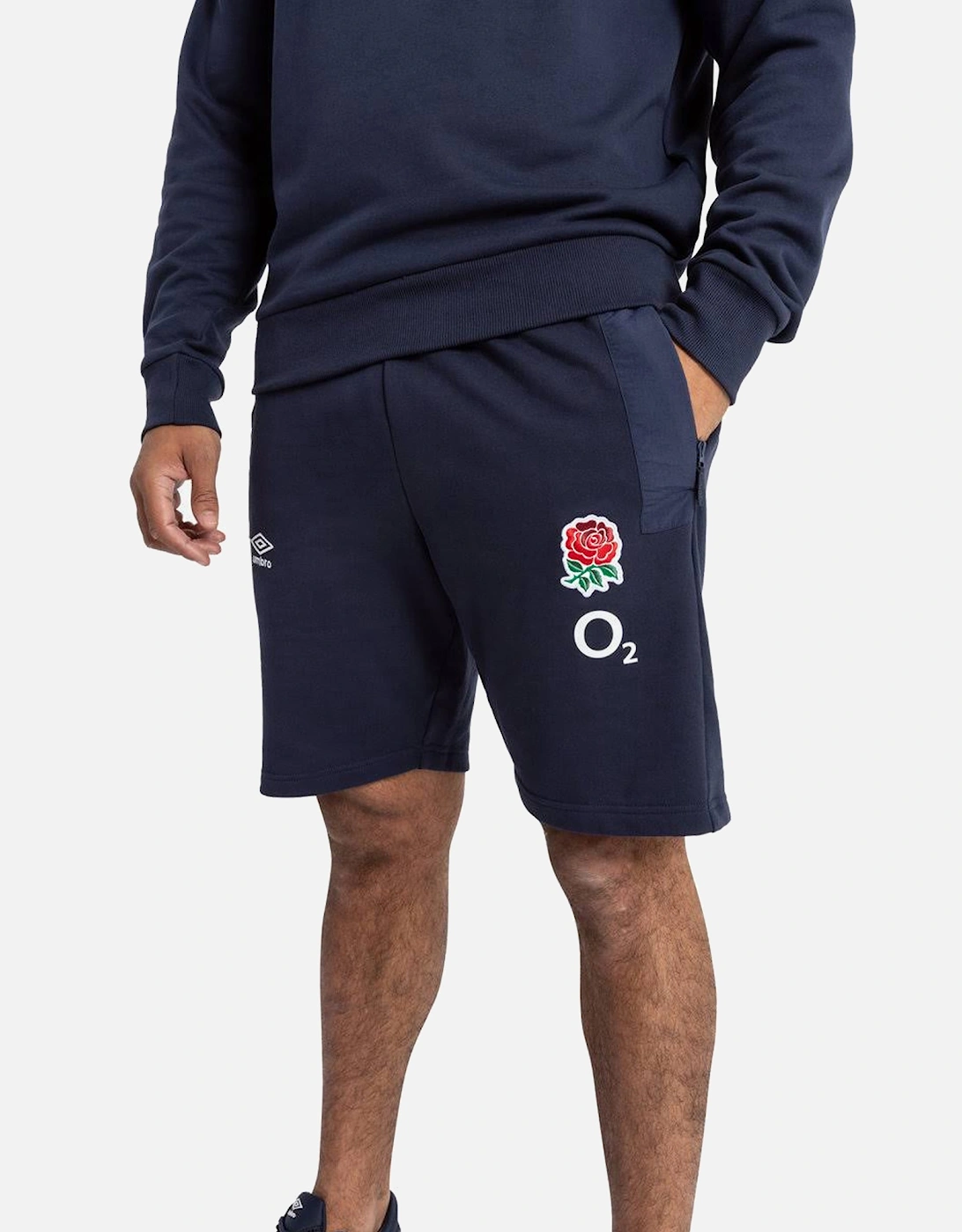 Childrens/Kids 23/24 Fleece England Rugby Shorts