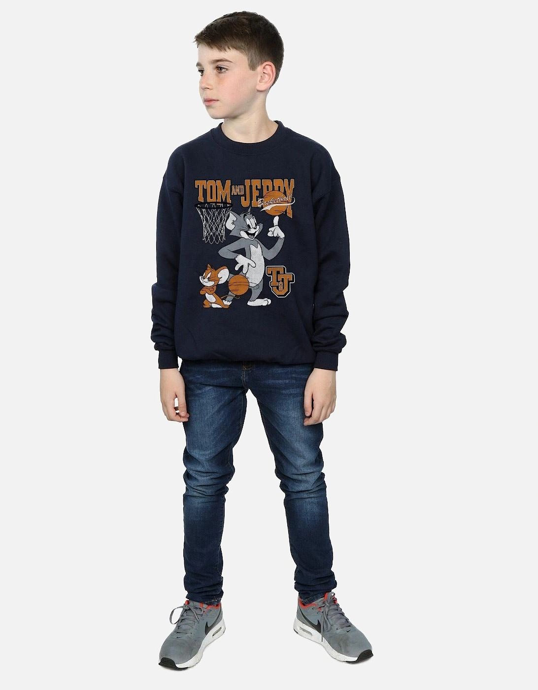 Tom and Jerry Boys Spinning Basketball Sweatshirt