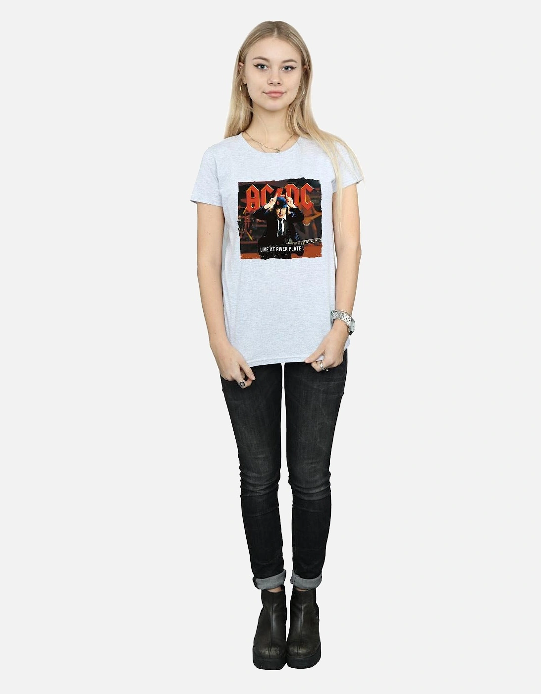 Womens/Ladies Live At River Plate Columbia Records Cotton T-Shirt