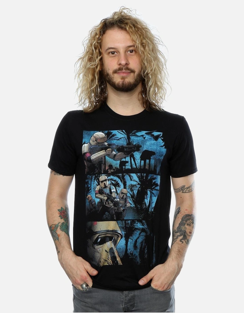 Star Wars: Rogue One Mens Shoretrooper Comic Strip Cotton T-Shirt