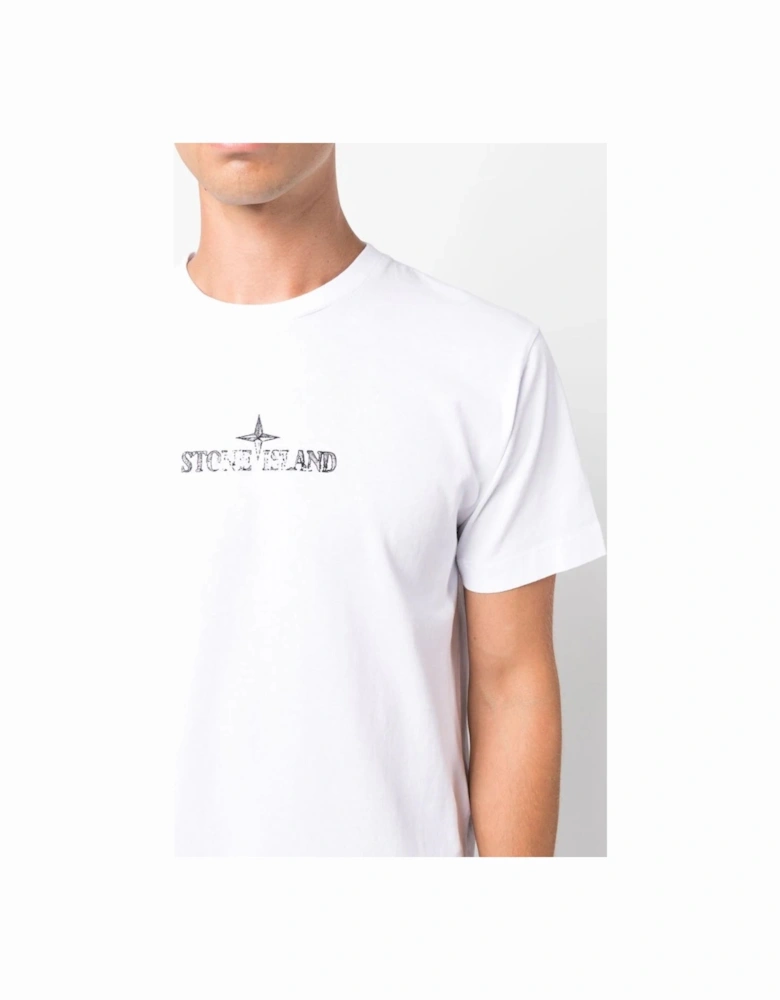 Stamp One logo print T-Shirt in White