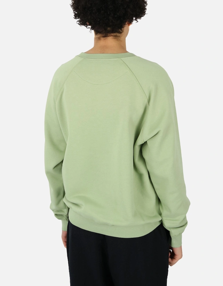 Raglan Embroidered Orb Green Sweatshirt