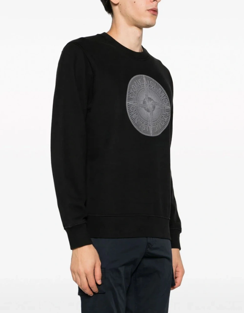 Industrial One Compass Circle logo Sweatshirt in Black