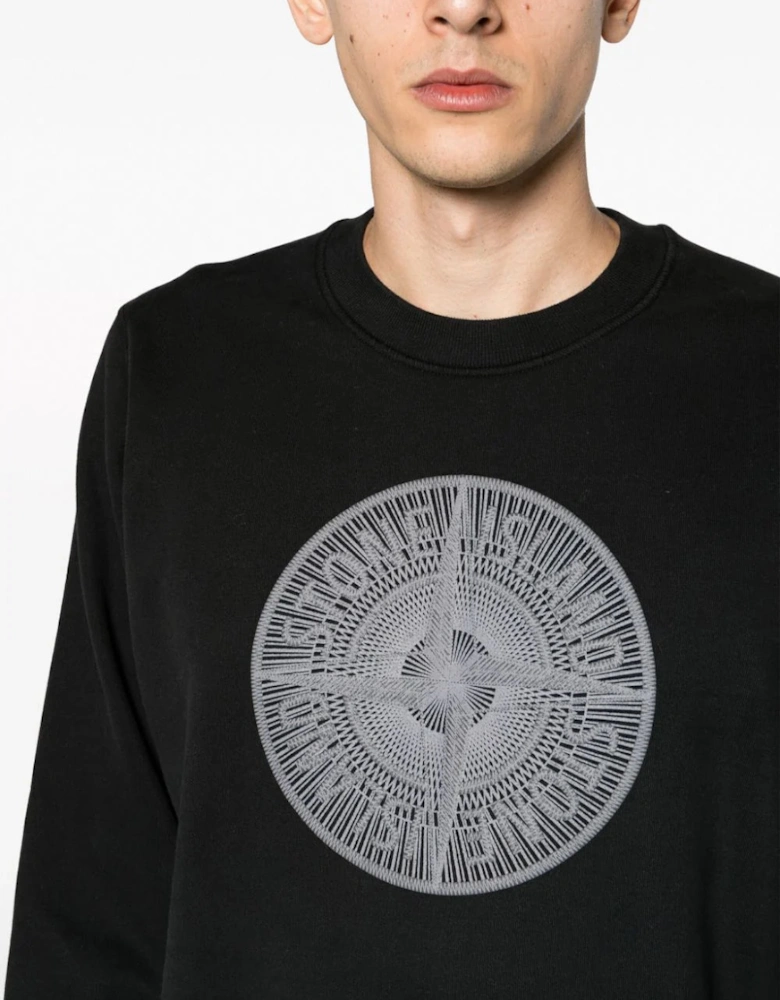 Industrial One Compass Circle logo Sweatshirt in Black