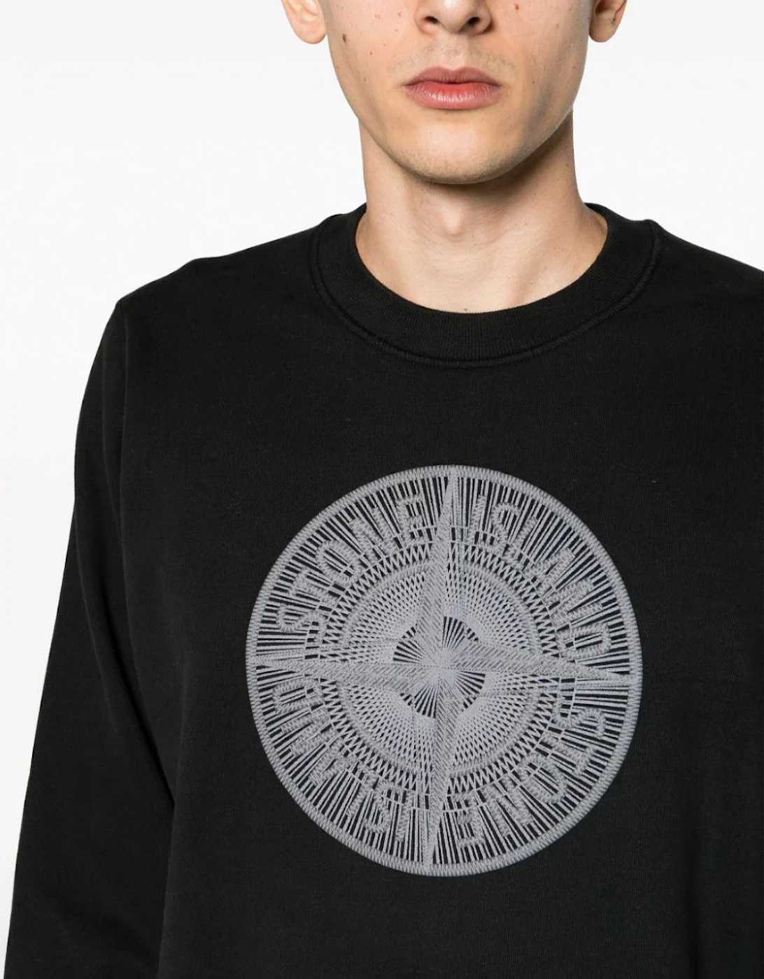 Industrial One Compass Circle logo Sweatshirt in Black