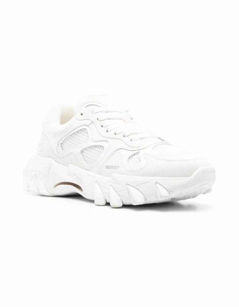 B East Leather Mix Sneakers White