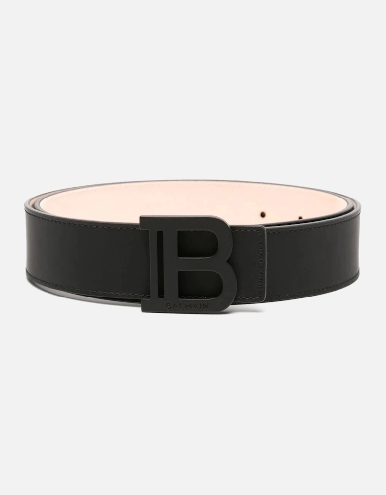 B Belt 3.5cm Leather Belt Black