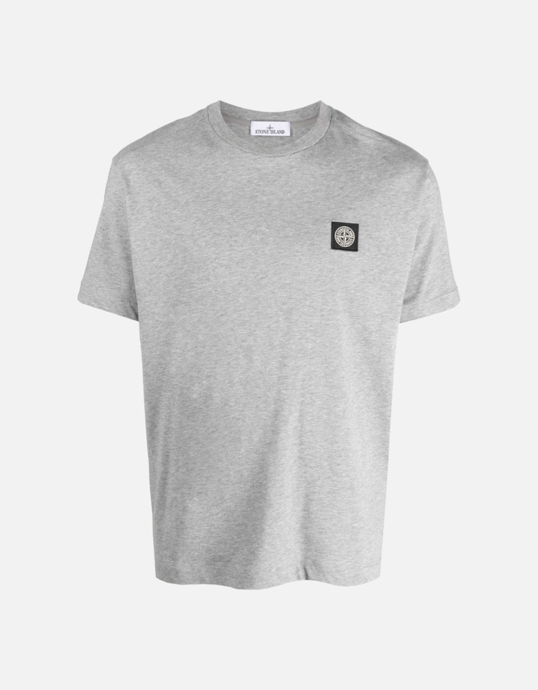 Compass Appliqué Cotton T-Shirt in Grey