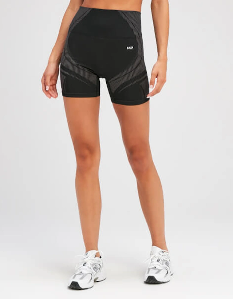 Women's Tempo Ultra Seamless Booty Shorts - Black