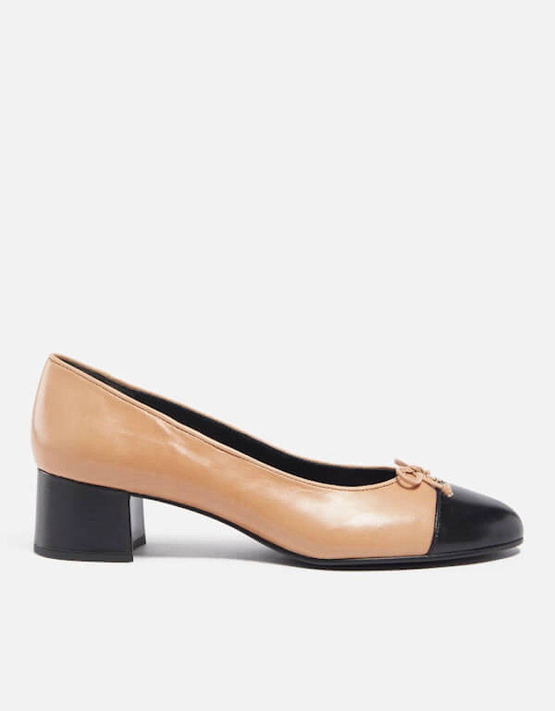 Women's Two-Tone Leather Heeled Pumps, 2 of 1