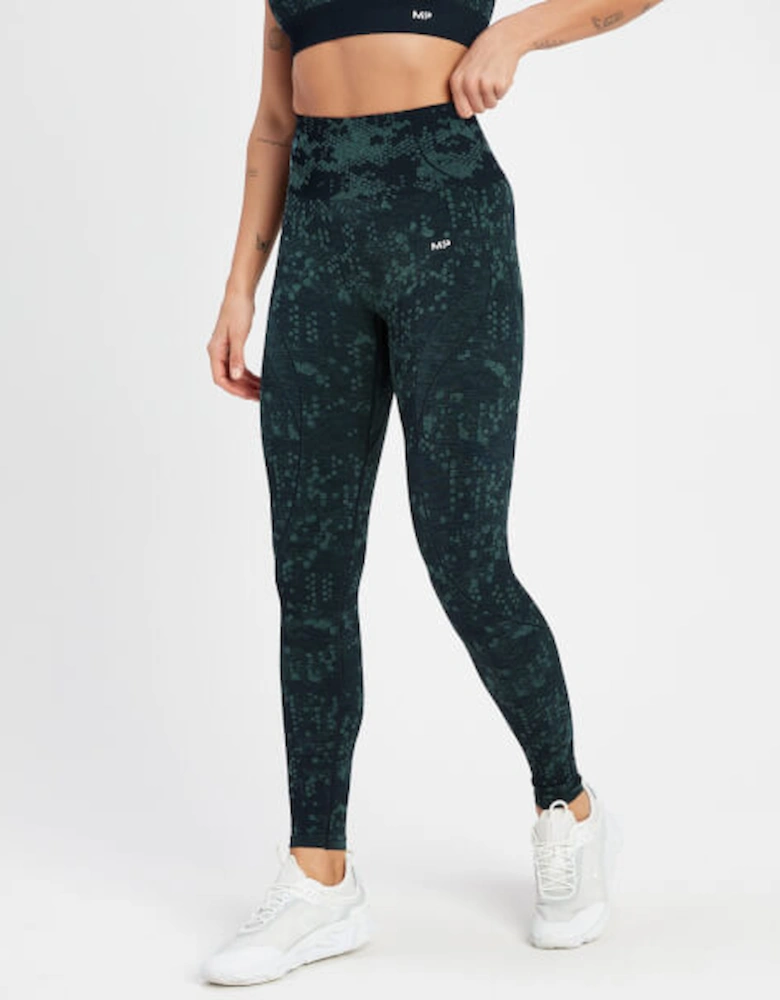 Women's Adapt Seamless Printed Leggings - Olive Green