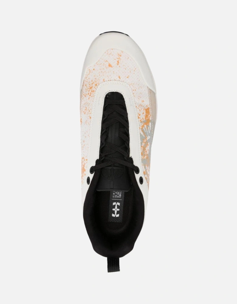 Grime Rubber-Trimmed Leather and Ripstop Trainers in White