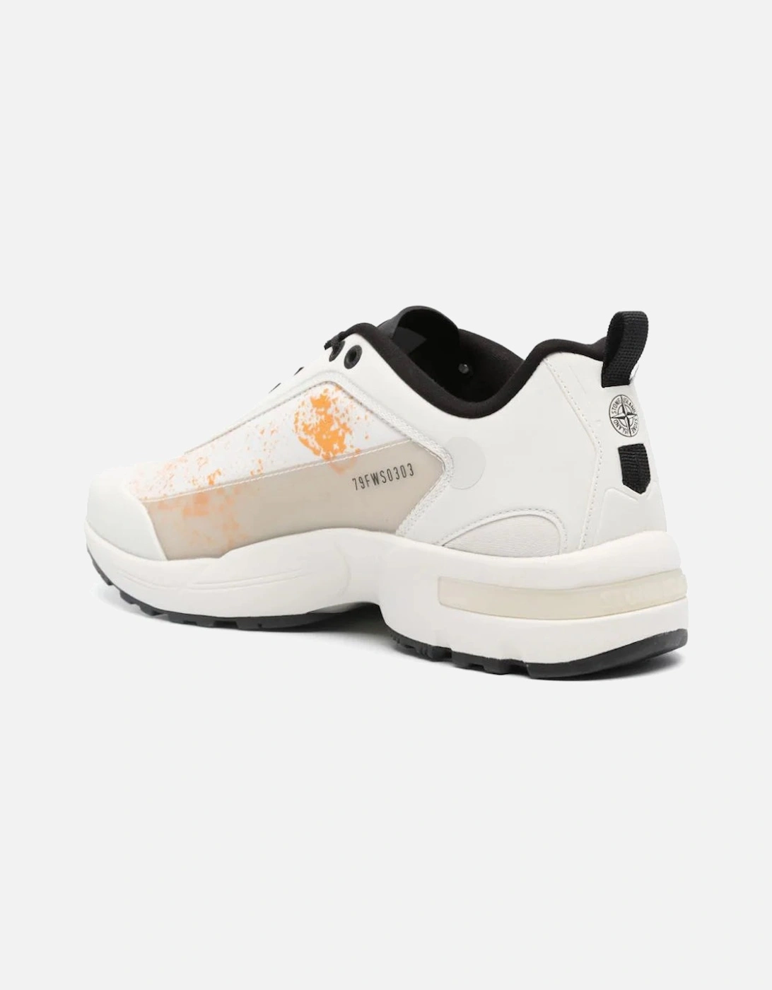 Grime Rubber-Trimmed Leather and Ripstop Trainers in White