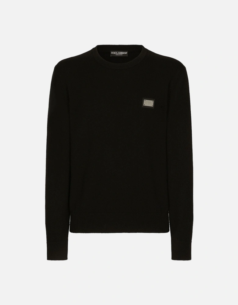 Classic Plaque Sweater Black