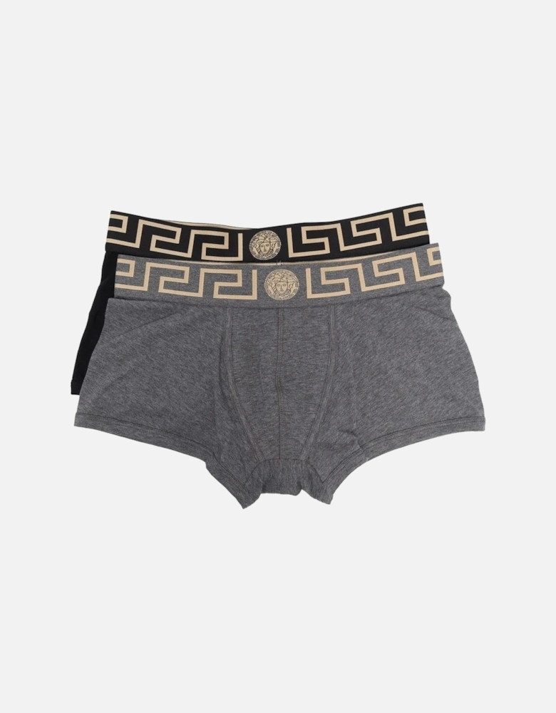 Two Pack Boxer Shorts Black/Grey