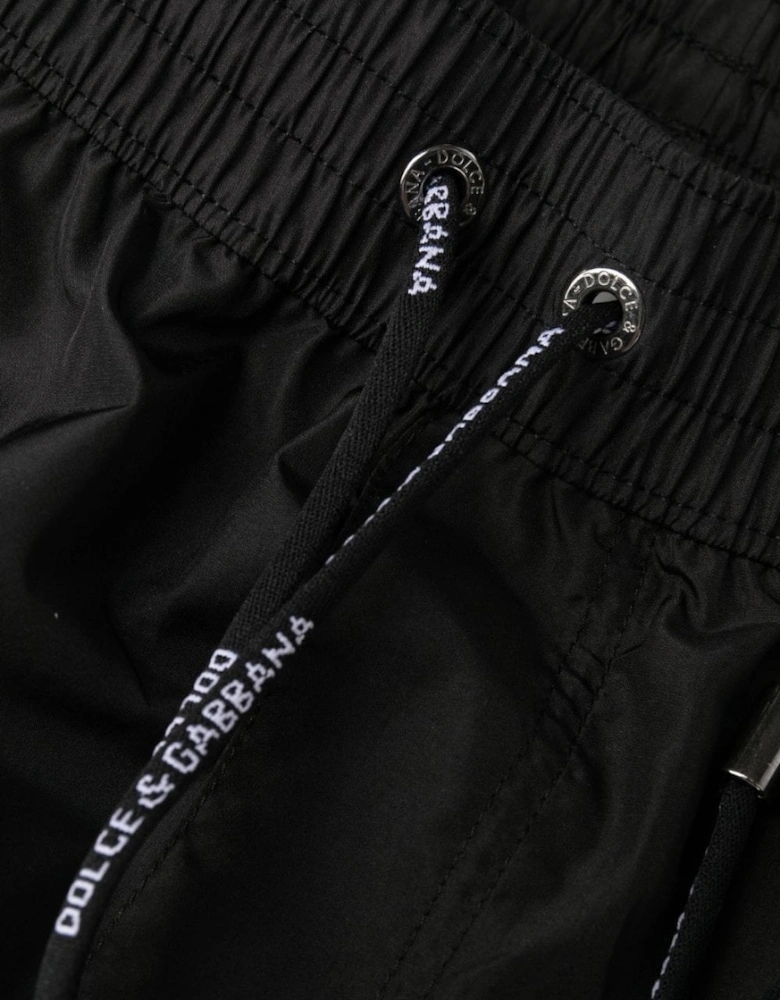 Branded Drawstring Swimshorts Black