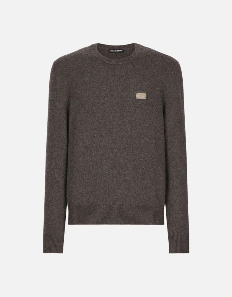 Classic Plaque Sweater Grey