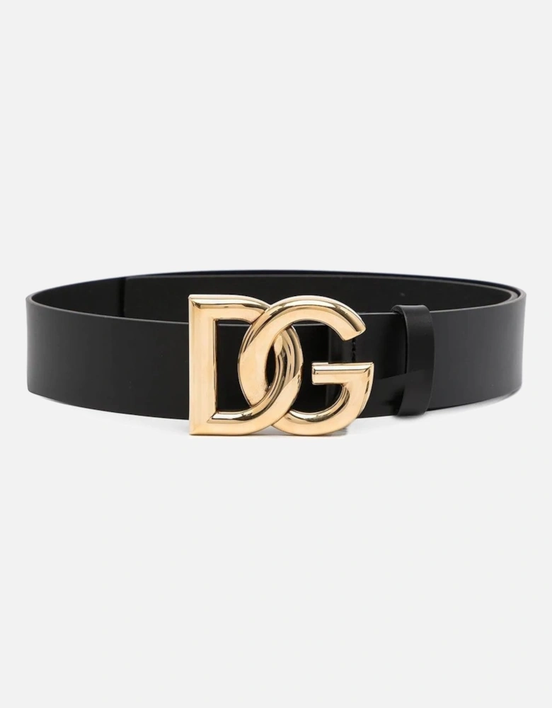 DG Interlock Leather Belt Black