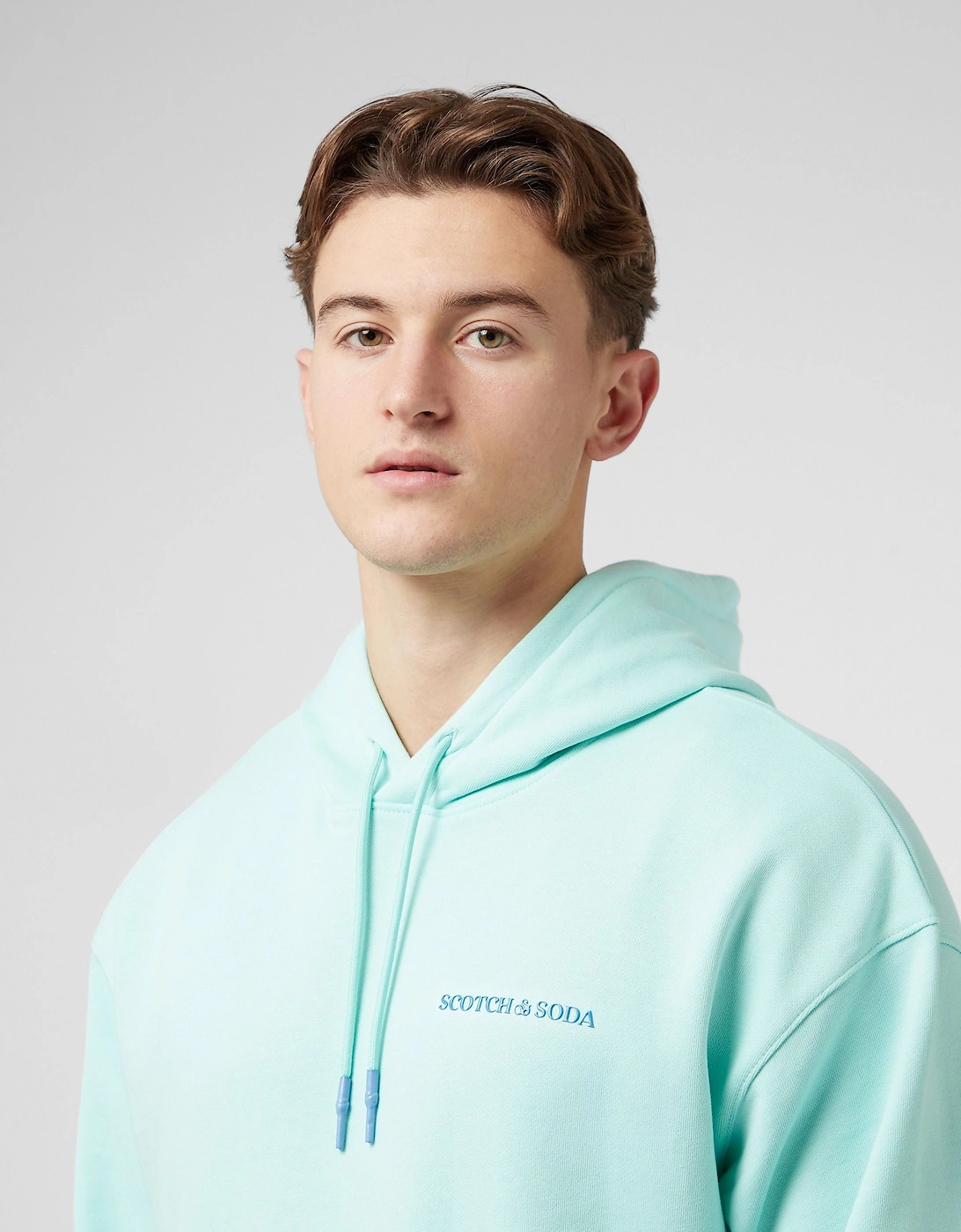 Mens Text Logo Pullover Hoodie