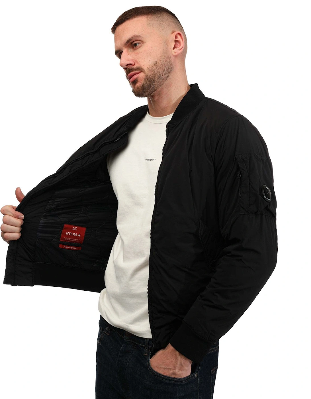 Mens Lens Nycra Bomber Jacket