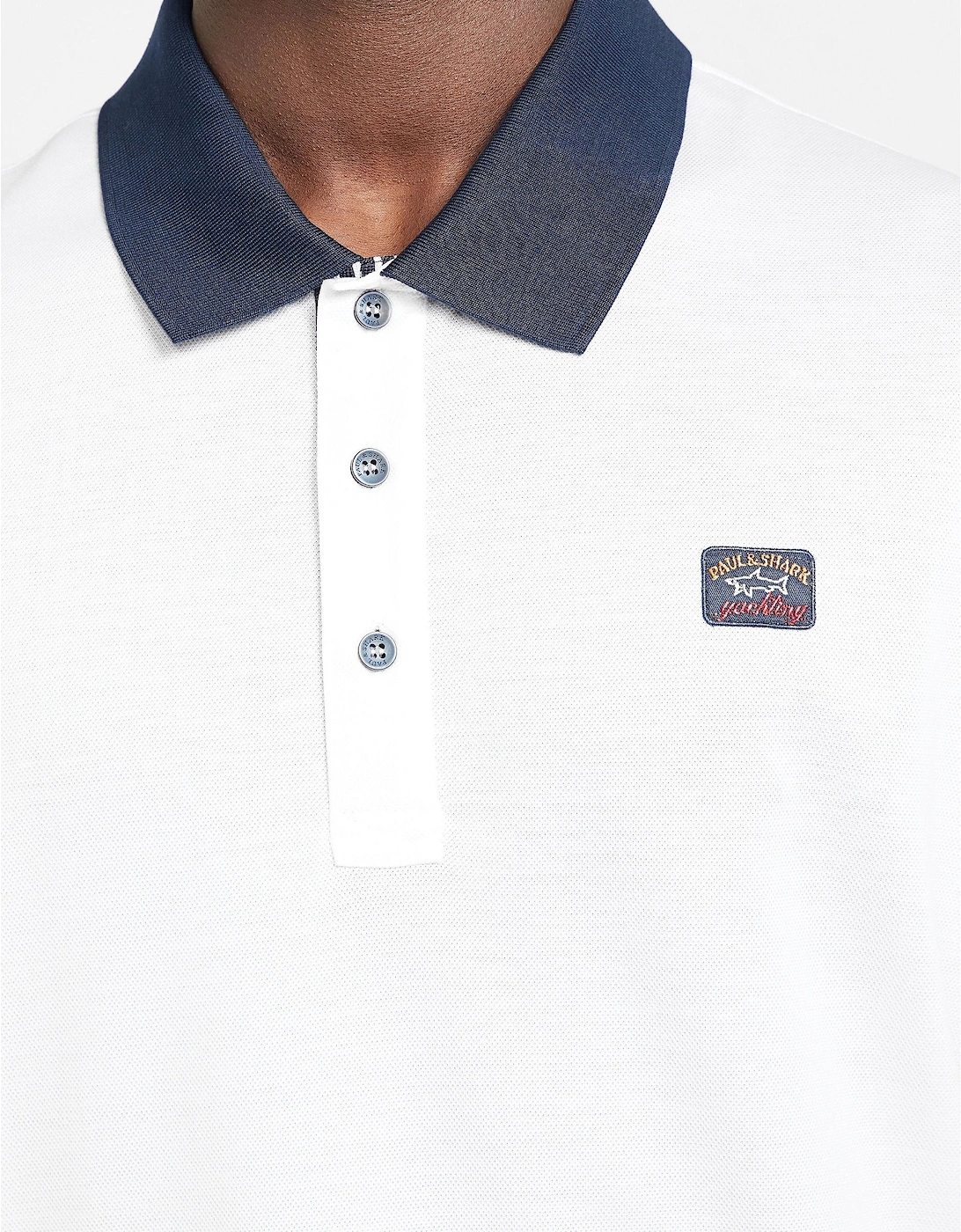 Mens Logo Patch Organic Cotton Polo Shirt
