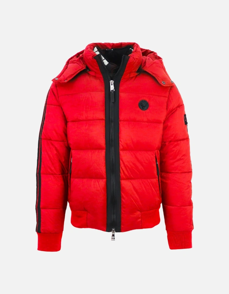 Plein Sport Padded Taped Sleeve Red Jacket