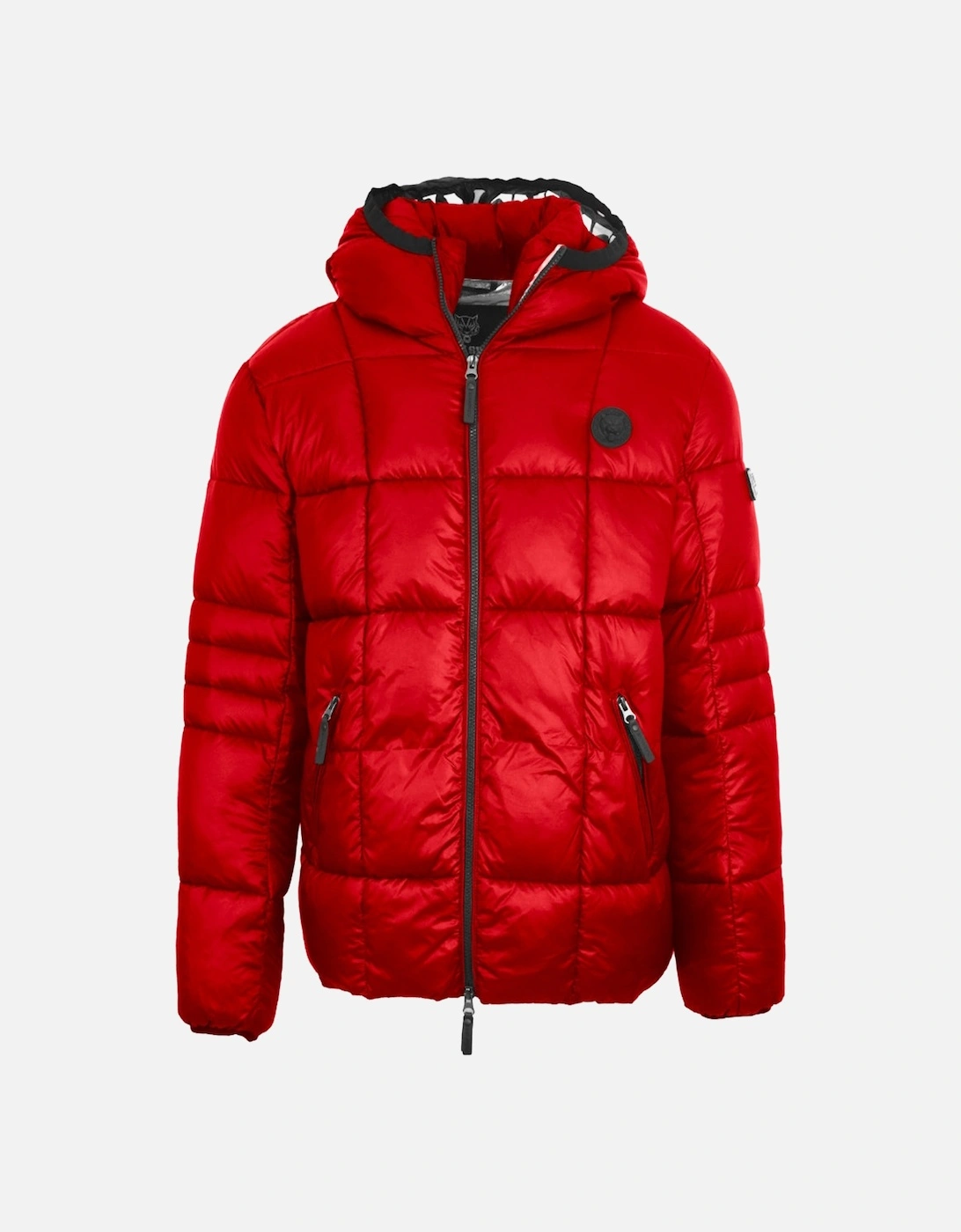 Plein Sport Small Circle Logo Quilted Red Jacket, 3 of 2