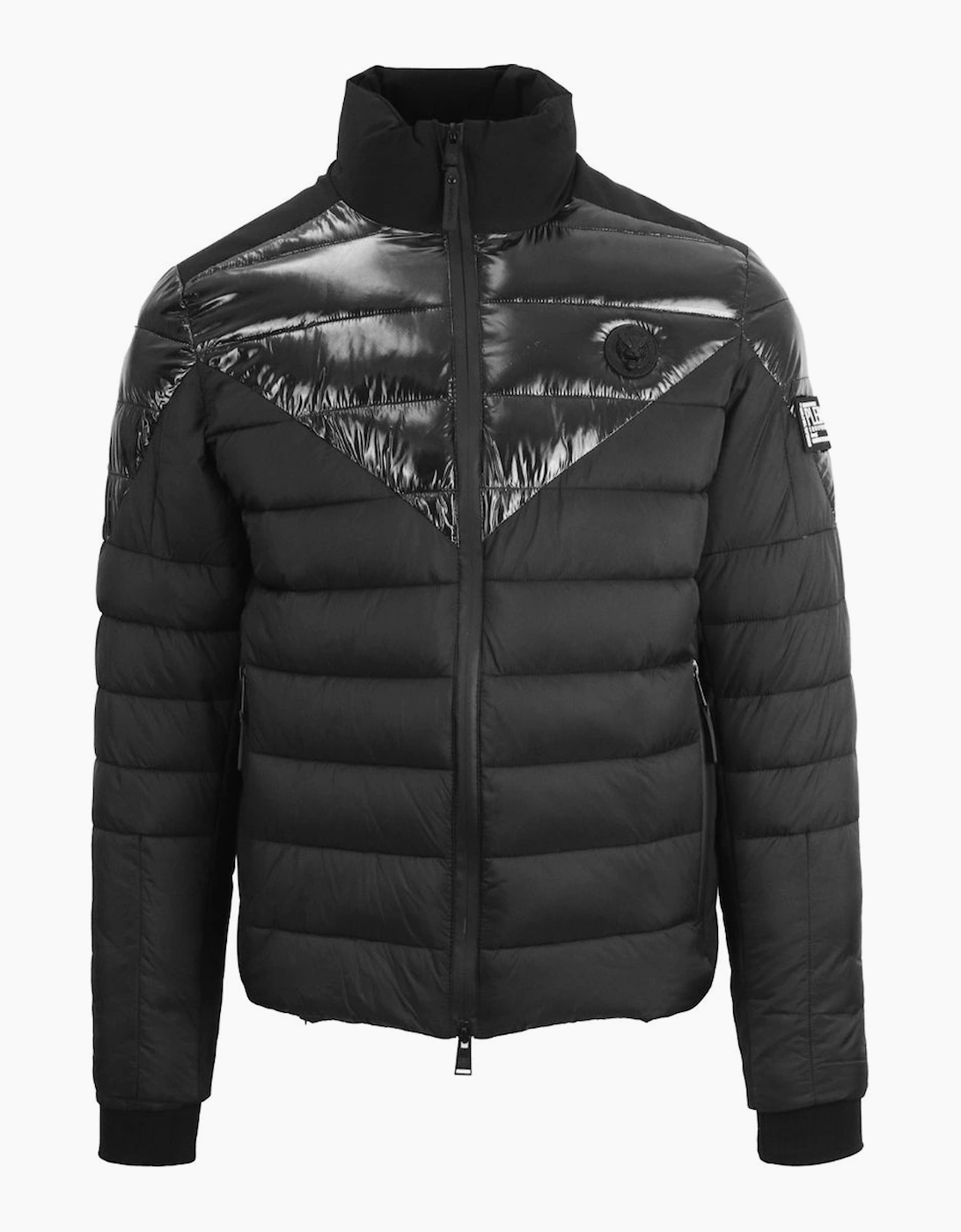 Men's Plein Sport Plain Quilted Black Jacket - Size: 40/Regular