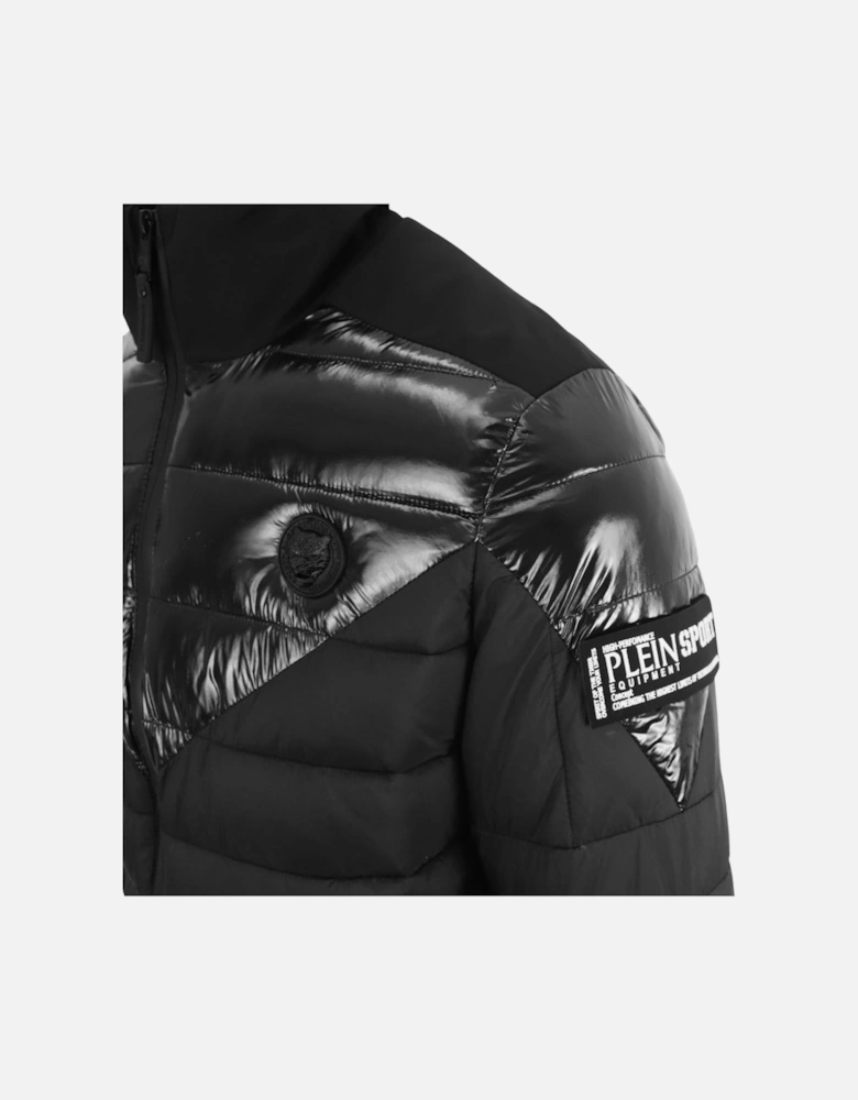 Plein Sport Plain Quilted Black Jacket