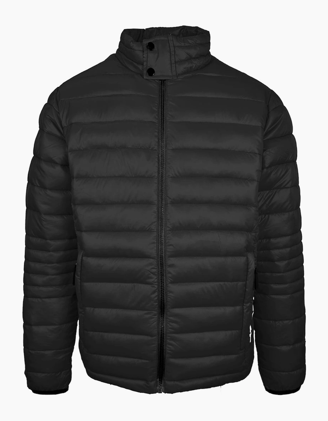Men's Plein Sport Plain Padded Black Jacket - Size: 38/Regular