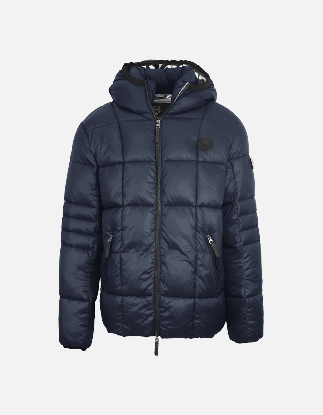 Plein Sport Small Circle Logo Quilted Navy Blue Jacket, 3 of 2